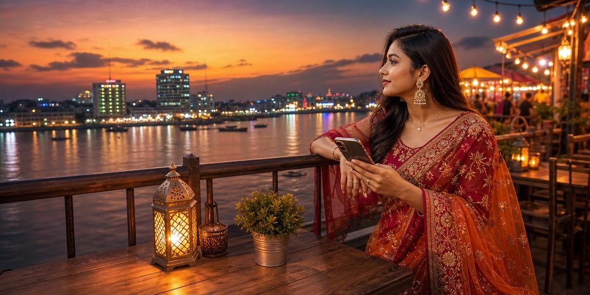 রংপুরে শাড়ি পরা একজন নারী তিন পাতি কার্ড গেম খেলছেন kk3333 প্ল্যাটফর্মে