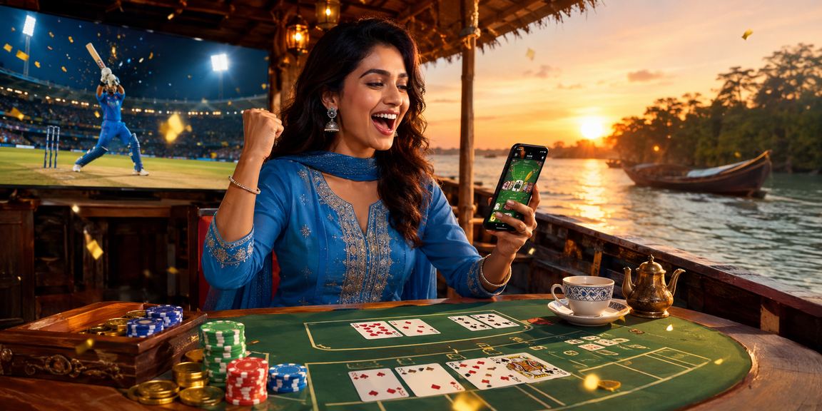 A user from the Sundarbans region enjoying cricket betting on kk3333